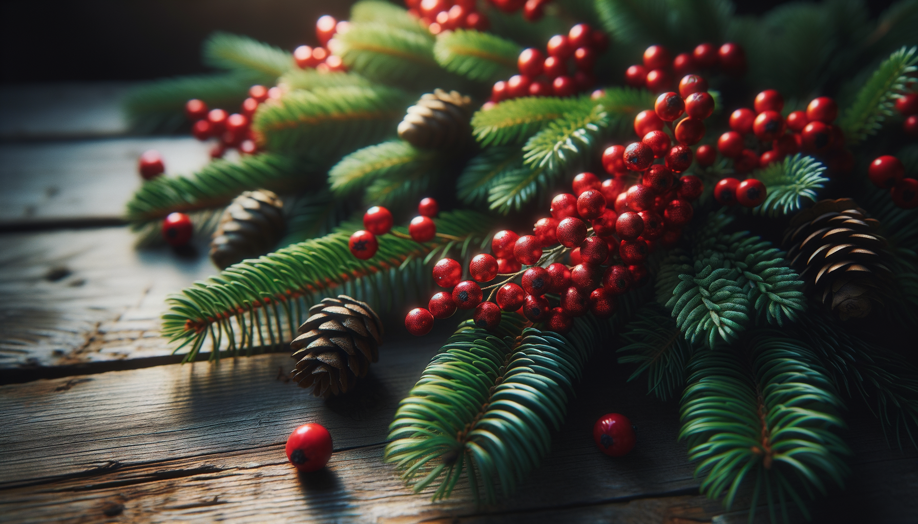 Ten Gentle Touches of Christmas, Tucked in Red Berries and Pine Boughs